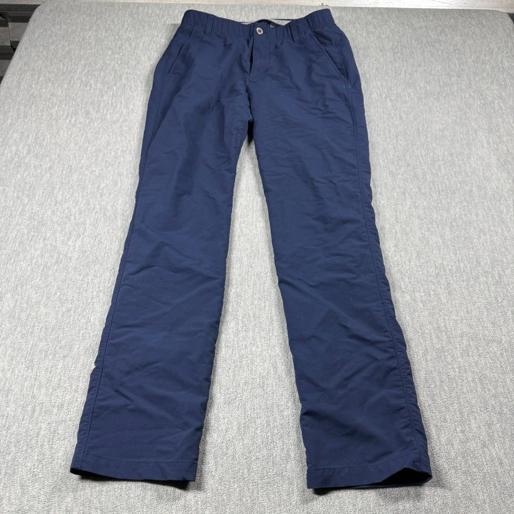 Under Armour Golf Pants Men 32x32 Navy Blue Straight Chino Performance Activewea